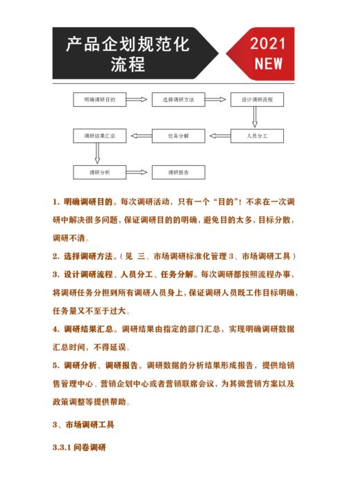 產品企劃規范化管理流程 從市場調研到行銷方案確定